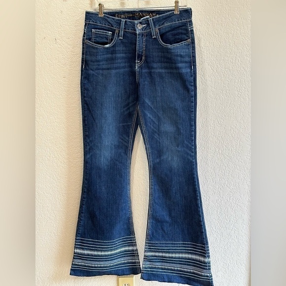 CRUEL DENIM WOMEN'S SLIM FIT HANNAH SUPER-FLARE - DARK STONEWASH SIZE 10… - Picture 1 of 5